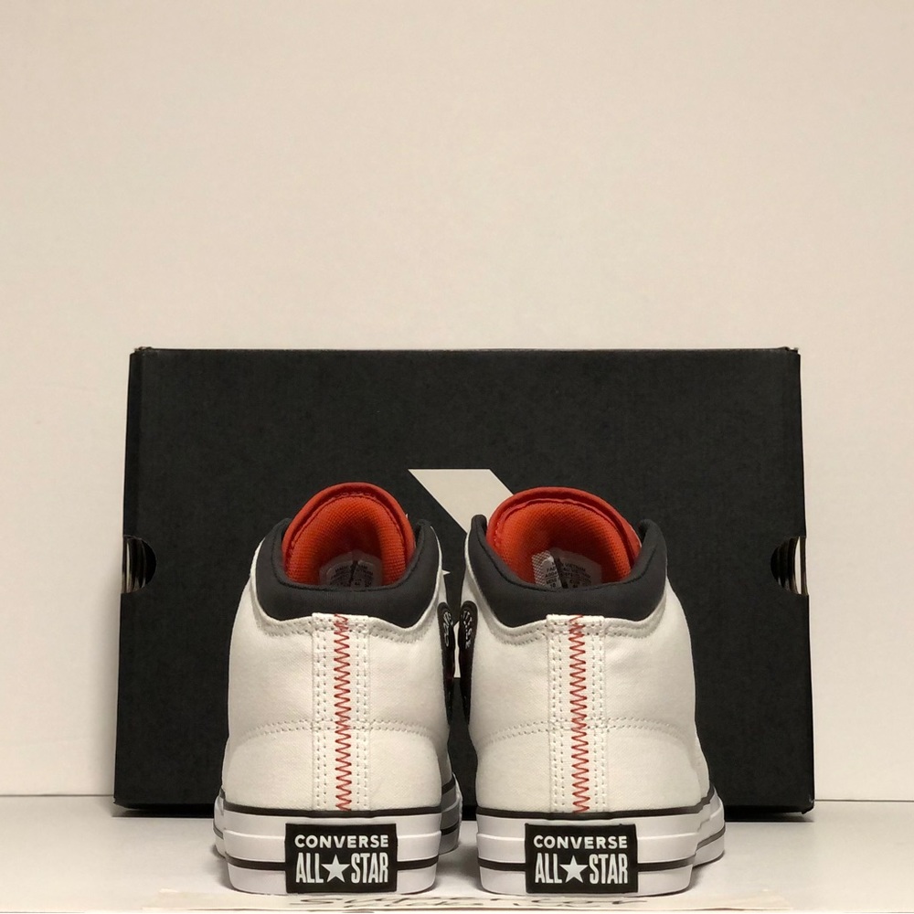 Converse CTAS High Street Mid “White/Storm Wind/Orange Mantra” - Picture 4 of 6